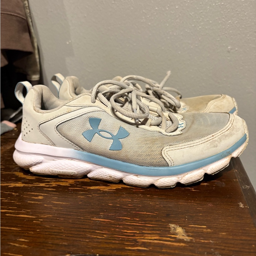 Under Armour Gray and Blue Sneakers